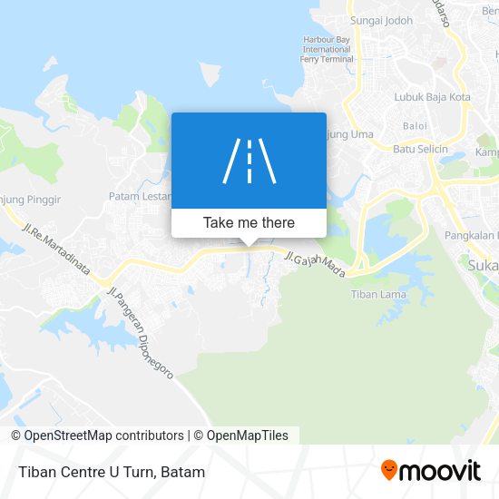 Tiban Centre U Turn map
