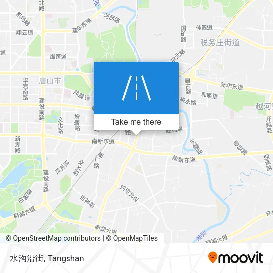 水沟沿街 map