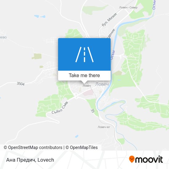 Ана Предич map