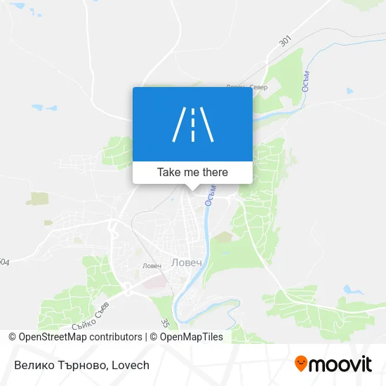 Карта Велико Търново
