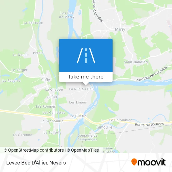 Levée Bec D'Allier map