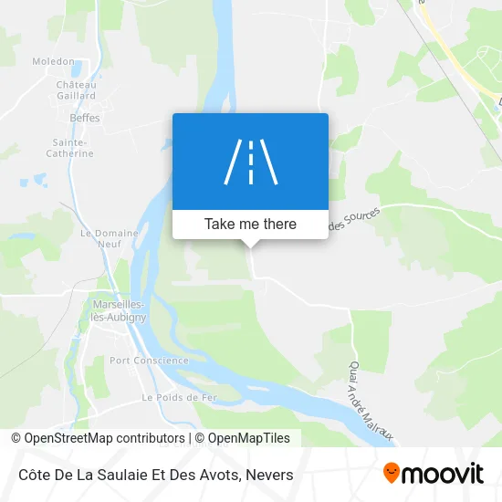Côte De La Saulaie Et Des Avots map