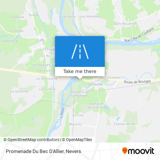 Mapa Promenade Du Bec D'Allier