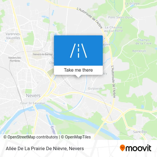 Allée De La Prairie De Nièvre map