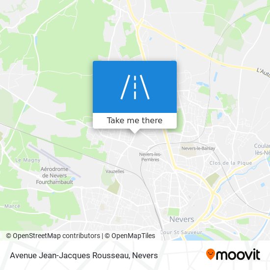 Mapa Avenue Jean-Jacques Rousseau
