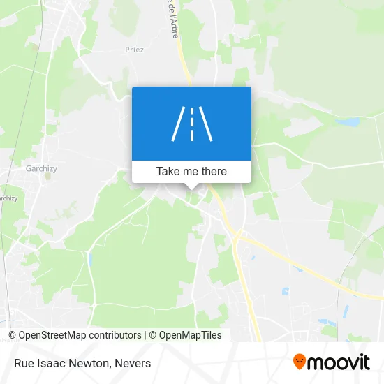 Rue Isaac Newton map