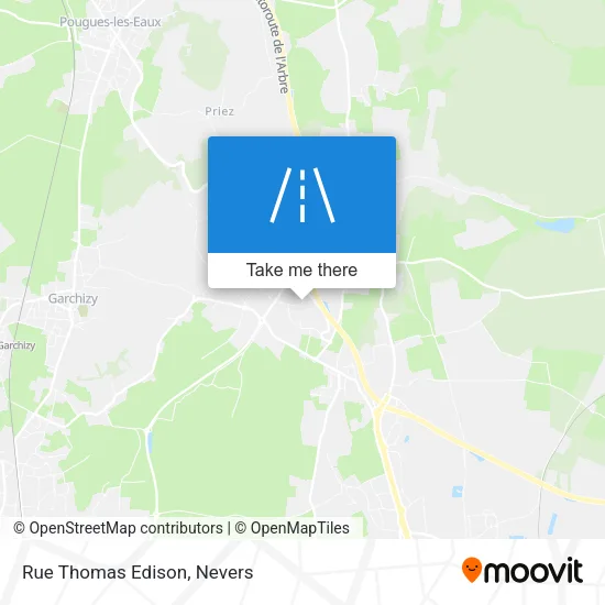 Rue Thomas Edison map