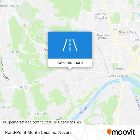 Rond-Point Monte Cassino map