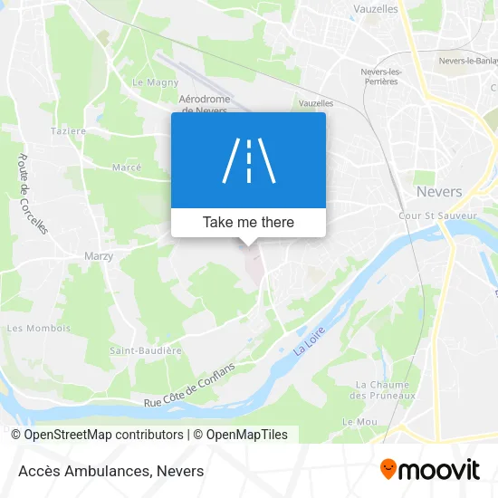 Accès Ambulances map