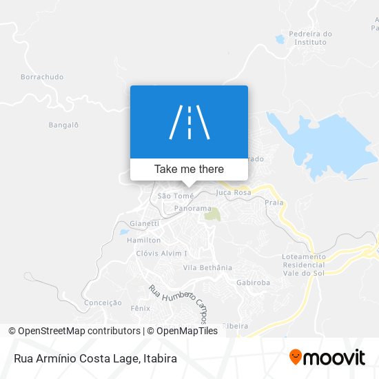 Mapa Rua Armínio Costa Lage