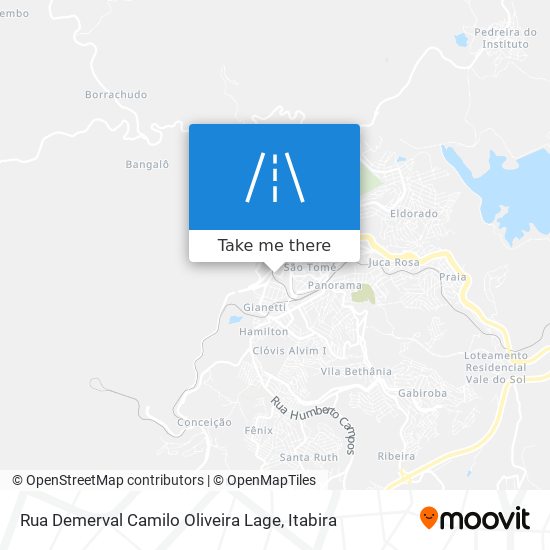 Mapa Rua Demerval Camilo Oliveira Lage