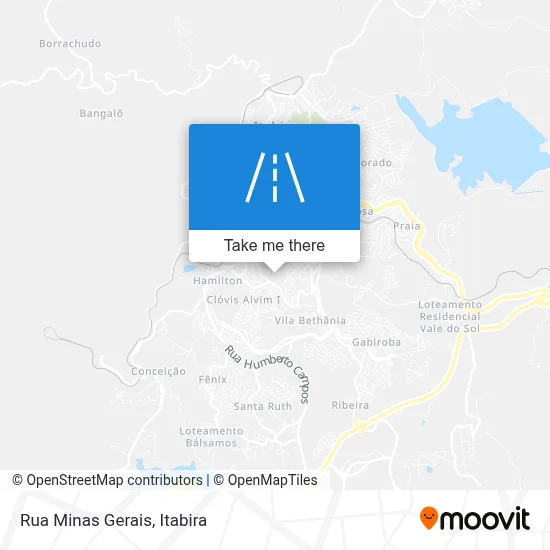 Rua Minas Gerais map