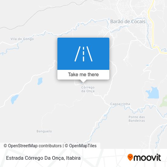 Mapa Estrada Córrego Da Onça