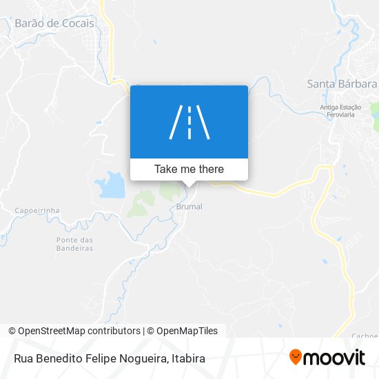 Mapa Rua Benedito Felipe Nogueira