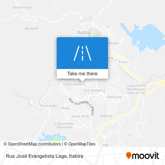 Rua José Evangelista Lage map