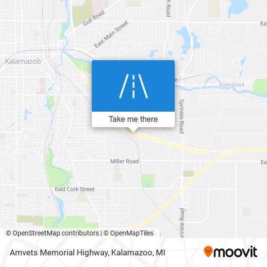 Amvets Memorial Highway map