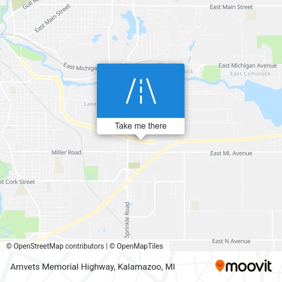 Amvets Memorial Highway map