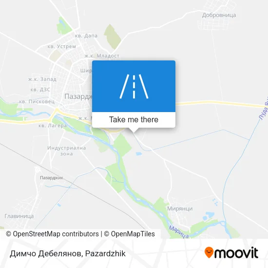 Карта Димчо Дебелянов