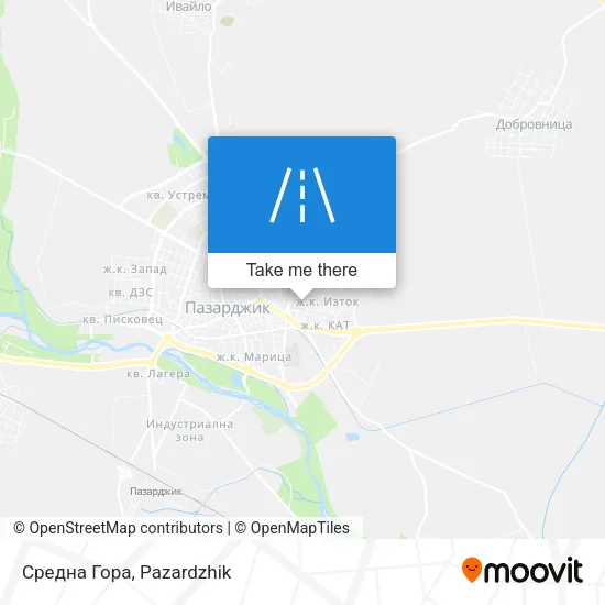 Карта Средна Гора
