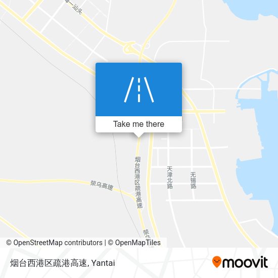 烟台西港区疏港高速 map