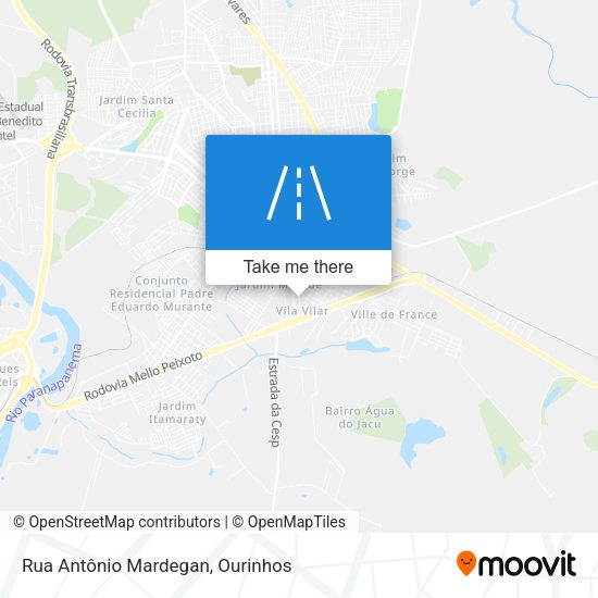 Rua Antônio Mardegan map