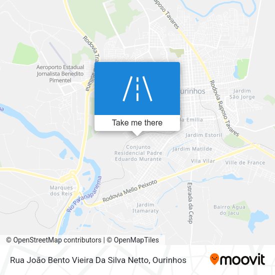 Rua João Bento Vieira Da Silva Netto map