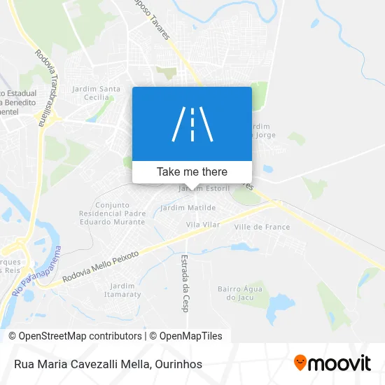 Rua Maria Cavezalli Mella map