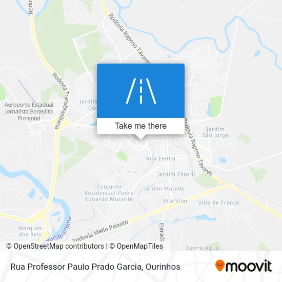 Rua Professor Paulo Prado Garcia map