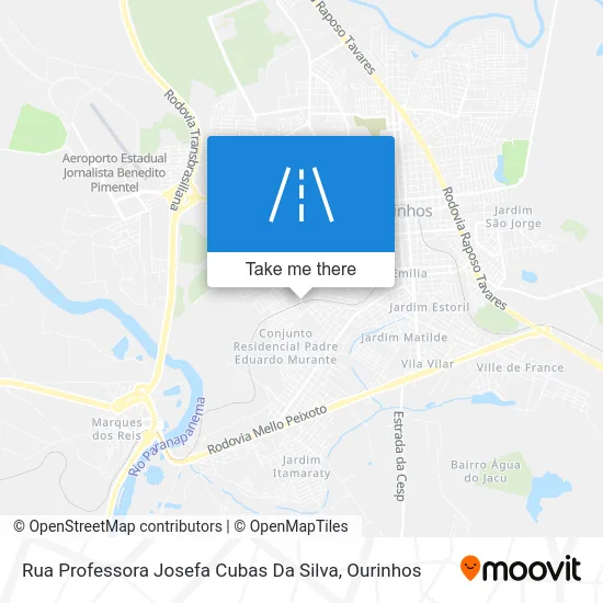 Rua Professora Josefa Cubas Da Silva map
