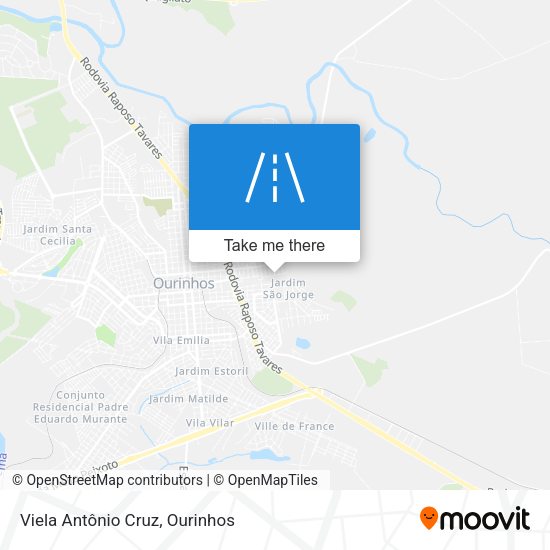 Viela Antônio Cruz map