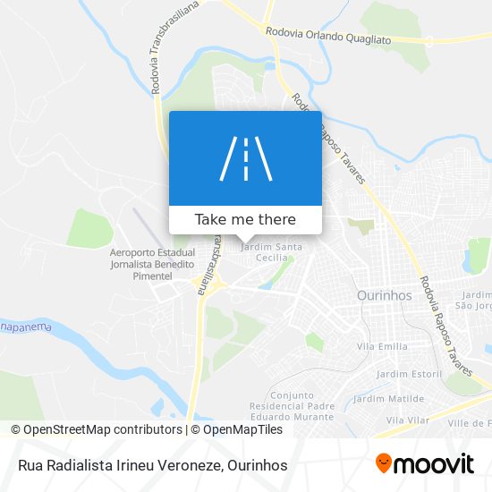 Mapa Rua Radialista Irineu Veroneze