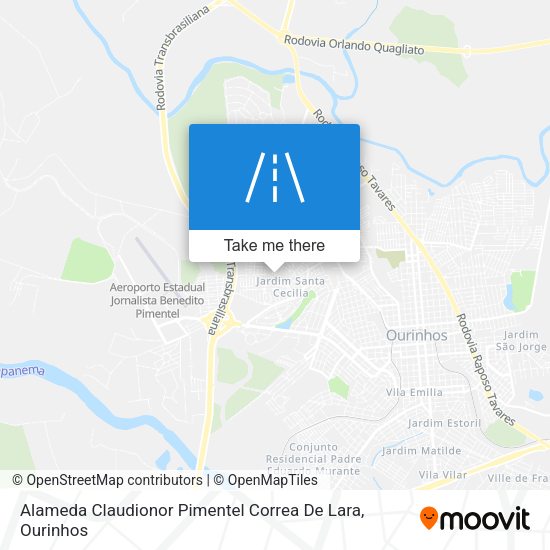 Alameda Claudionor Pimentel Correa De Lara map