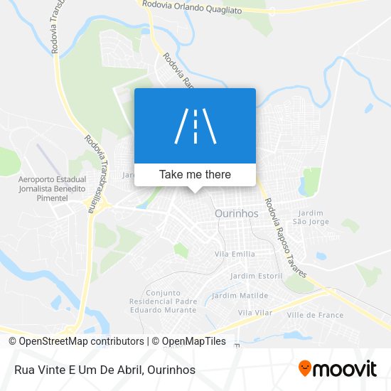 Rua Vinte E Um De Abril map