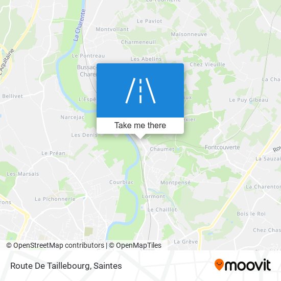 Route De Taillebourg map