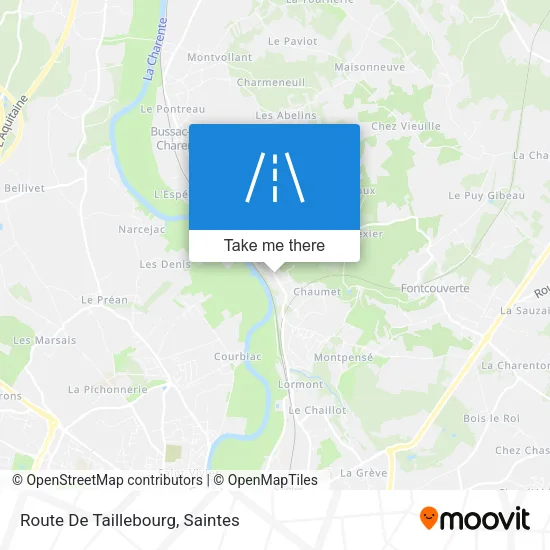 Route De Taillebourg map