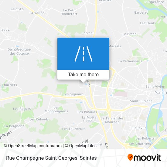 Rue Champagne Saint-Georges map
