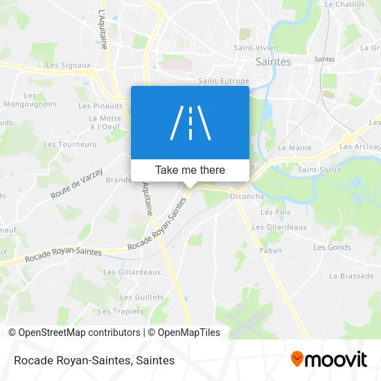 Rocade Royan-Saintes map
