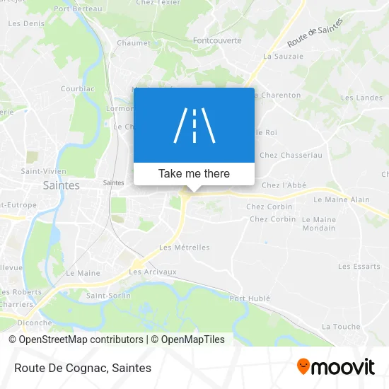 Route De Cognac map