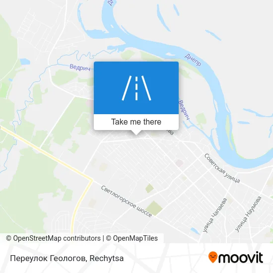 Переулок Геологов map