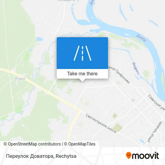 Переулок Доватора map