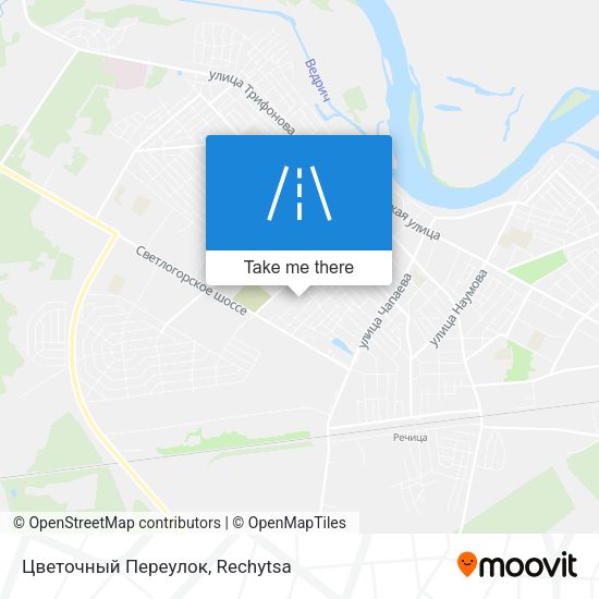Цветочный Переулок map