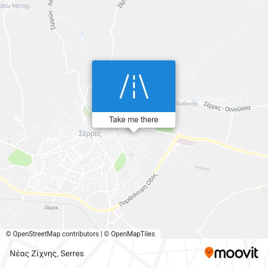Νέας Ζίχνης map