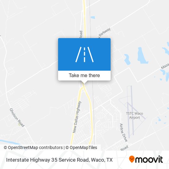 Mapa de Interstate Highway 35 Service Road