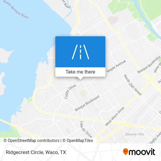 Ridgecrest Circle map