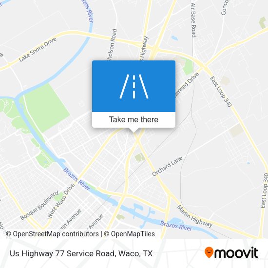 Us Highway 77 Service Road map