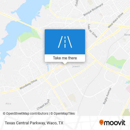 Mapa de Texas Central Parkway