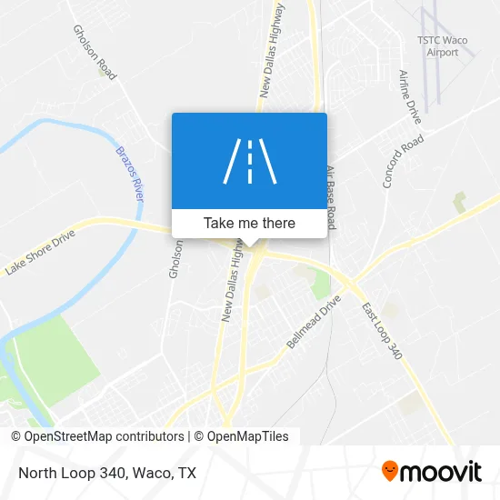 North Loop 340 map