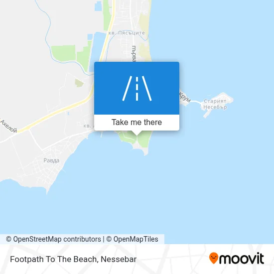 Footpath To The Beach map