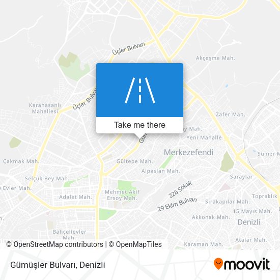 Gümüşler Bulvarı map