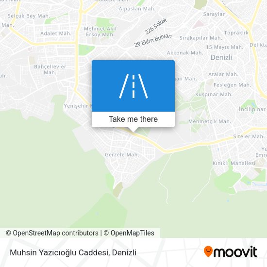 Muhsin Yazıcıoğlu Caddesi map